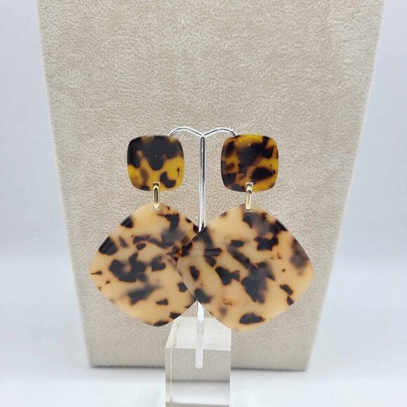Baublebar Tortoise Square Drop Earrings - Picture 7 of 9